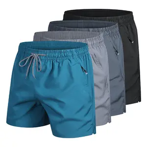 1/4 Men’s thong shorts, athletic shorts, lightweight summer design, quick-drying breathable loose beach shorts for running and fitness, suitable for everyday wear and travel
