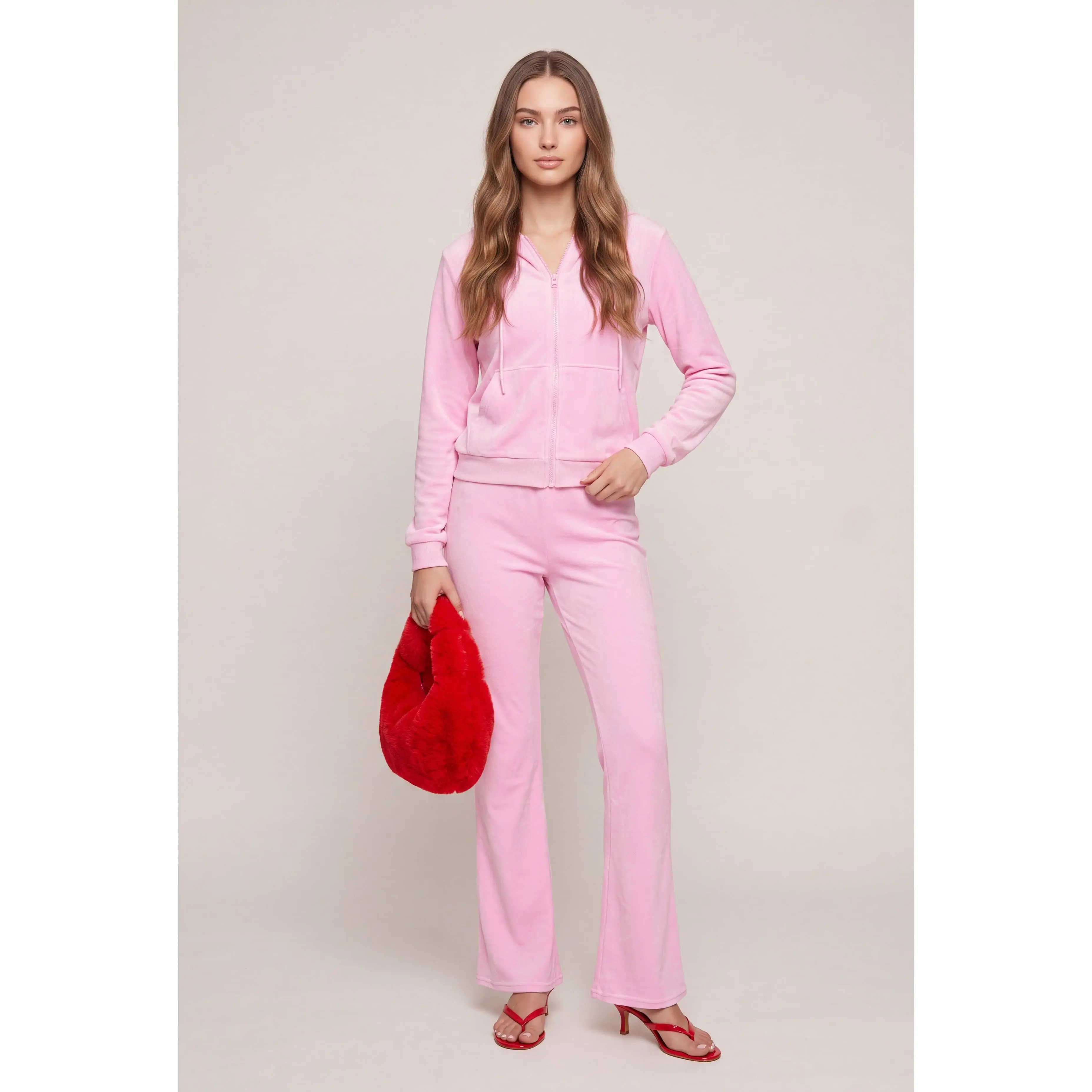 Amara Velour Bootcut Pants
