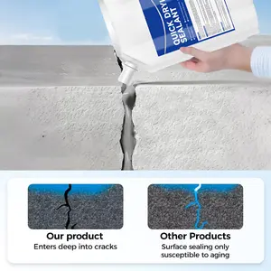 Concrete Crack Filler, High Elasticity Cement Crack Filler, Self Leveling Concrete Slab Repair Sealant for Driveway, Walkway, Patio, Waterproof Caulking Glue for Joint, Outdoor - 17.6 Floz sealer Weather-Resistant