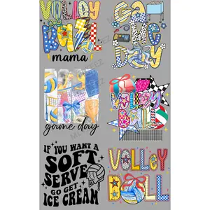 VOLLEYBALL (1) PREMADE GANGSHEET  - 22X36  DTF TRANSFERS - DIRECT TO FILM