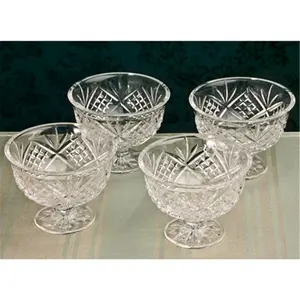 212 MAIN Handmade Dublin 4-Piece Ice Cream Bowl Tableware Set, Footed Bowls, Four Pieces