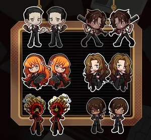 Limbus Company Keychain Acrylic Charms - Unofficial Fan Merch Meursault, Heathcliff, Ishmael, Rodion, Dante, Outis, Unique Keychains for Personal Style