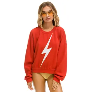 BOLT RELAXED CREW SWEATSHIRT - RED // WHITE