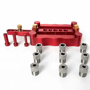 Self-Centering Doweling Jig Kit, Metric Wood Drill Guide with 6 mm, 8 mm, 10 mm Sleeves for Wood Joinery