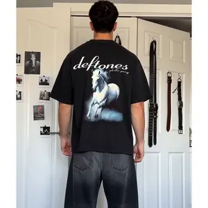 Unisex Retro Limited Vintage Deftones Tour T-Shirt, Rock Band WHITE PONY Oversized Tee, 90s Grunge Gothic Punk Y2K Rock Merch