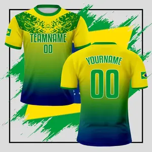 2025 Custom Brazil Soccer Jersey Personalized Name & Number National Team Shirt for Men Women Fans Player Jersey Logo Included