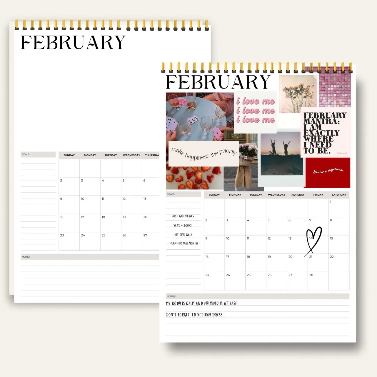 2025 Vision Board Wall Calendar | Ready Renew Monthly Muse