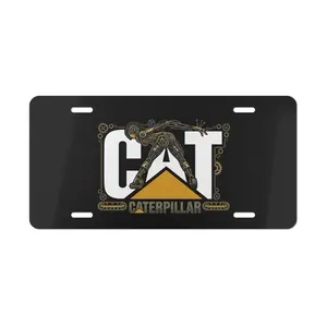 CAT Caterpillar Vanity License Plate, Heavy Equipment Truck Tag, Construction Worker Gift, Industrial Machinery Auto Decor