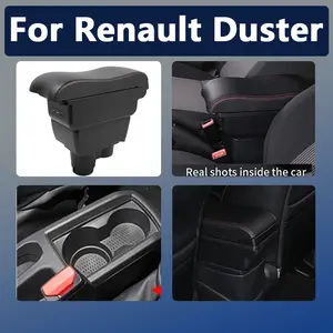 For Renault Duster Armrest For Dacia Duster Armrest Box 2019-2025 Center Console Storage Box Decoration Accessories leather Car Armrest Box