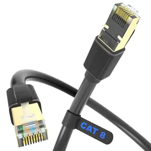 8 Ethernet , High Speed 40Gbps 2000Mhz Network Cord RJ45 Shielded Indoor Heavy Duty LAN Cables Compatible for Gaming PC PS5  Modem Router(3FT/1M)