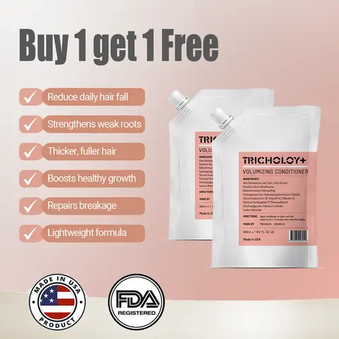 [Buy 1 Get 1 Free] Tricholoy+ Anti-Hair Fall & Less Shedding & Volumizing Conditioner | Strengthens Roots | Thicker, fuller hair | Repairs breakage | 300ML