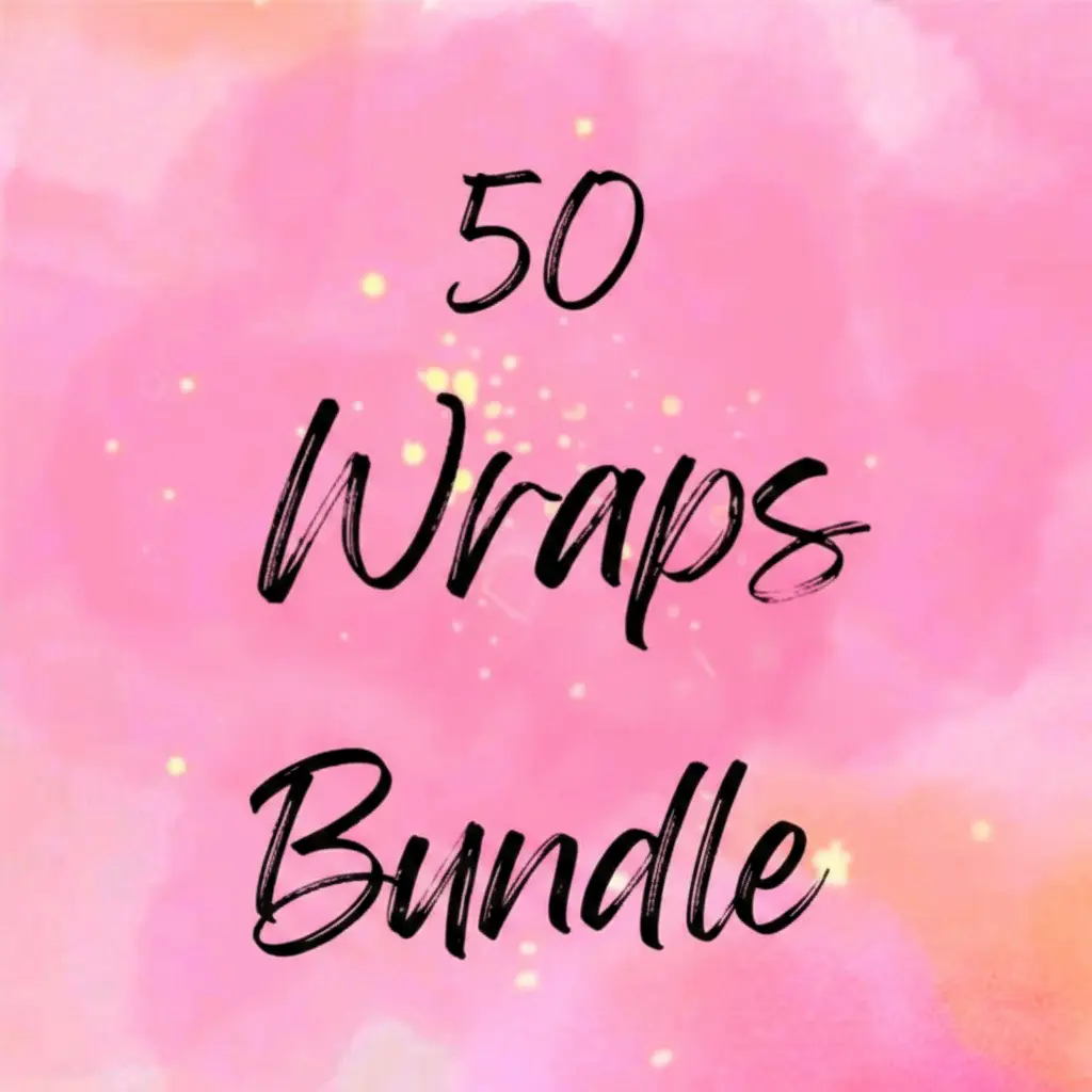 Bundle Pack of 50 UVDTF wraps for cups/hard surfaces stickers