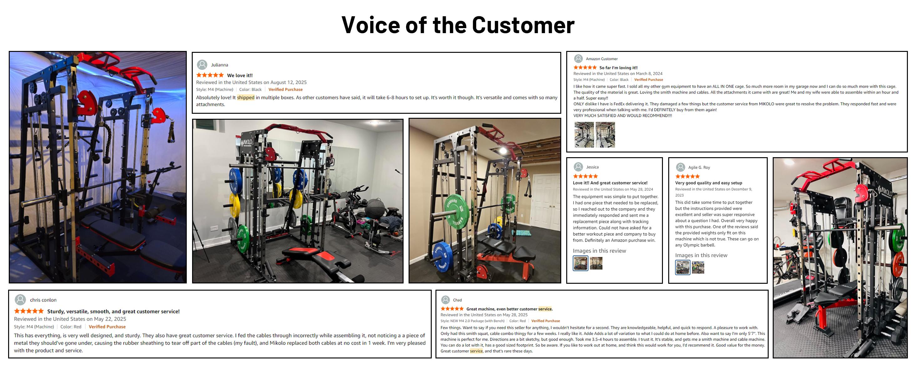 Smith Machine, 2200lbs Squat Rack with LAT-Pull Down System & Cable Crossover Machine, Training Equipment with Leg Hold-Down Attachment