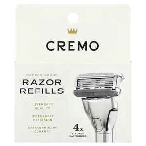 Cremo Razor Refills, Cartridges, 4 Cartridges