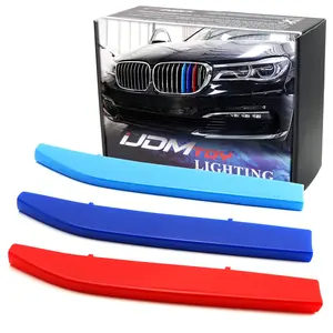 iJDMTOY Exact Fit M-Color Grille Insert Trims For 2016-2019 BMW G11/G12 7 Series 740i, 750i, 750Li, etc with 9 Standard Grille Beams