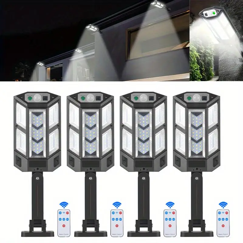 Solar Wall Light, 43LED Dusk To Dawn Outdoor Road Street Lamp, Waterproof Solar Powered Street Light with Motion Sensor