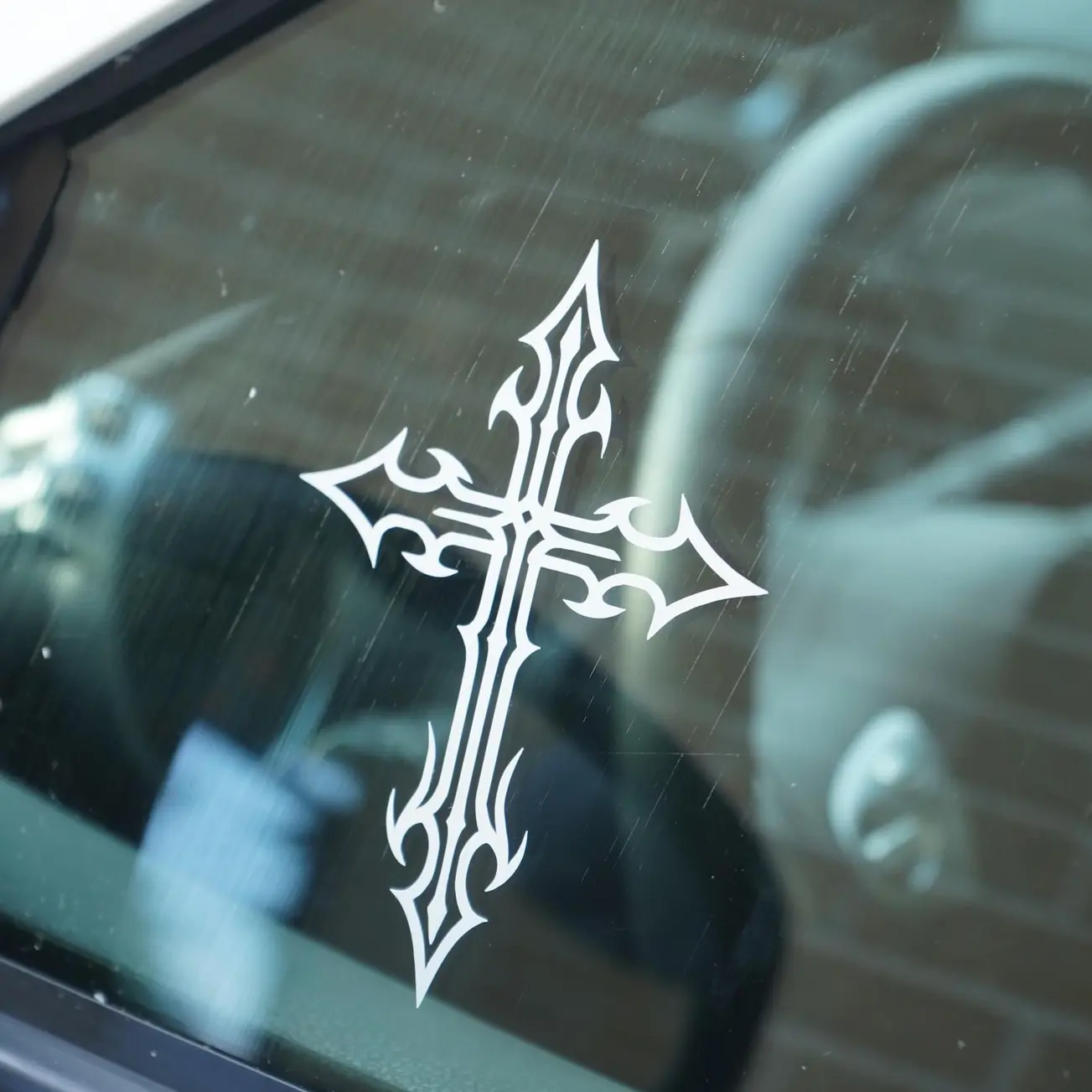 Gothic Cross | Car Sticker Vinyl Decal | Windows Laptops Etc Z