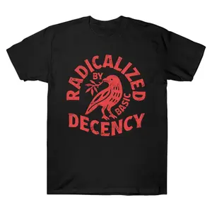 Oversized radicalized by basic decency Graphic T-Shirt Streetwear Holiday Wear y2k cotton fashion Streetwear Lover Gift Top Trending
