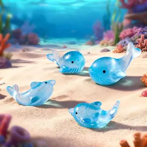 20pcs Mini Resin Shark Marine Animals Tiny Animal Figures DIY Crafts for DIY Fish Tank Aquarium Fairy Garden Glass Decoration