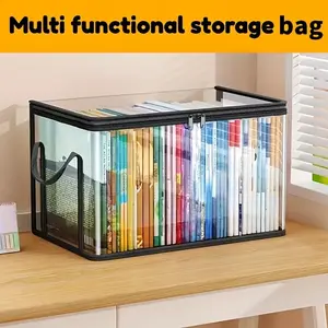 2 /3 /4 transparent large-capacity Plastic storage boxes with 180° opening and closing LIDS for home, office and travel storage and organization