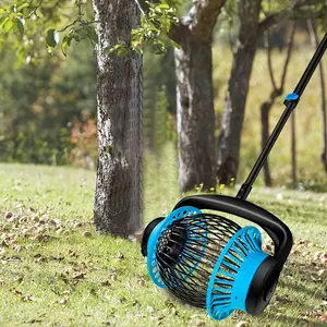 Heavy duty aluminum alloy retractable ball picker: one button to pick up tennis/picket ball, light and portable, suitable for grass and artificial turf