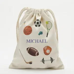Personalized Sports Kids Drawstring Sack