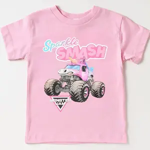 Youth and Adult Monster Jam Girls Sparkle Smash Graphic Tee, Youth Casual Wear, Gift For Son And Daughter, Holiday Shirt, Trending tee, youth clothes, Family shirt, summer outfit, vacation outfit, funny shirt