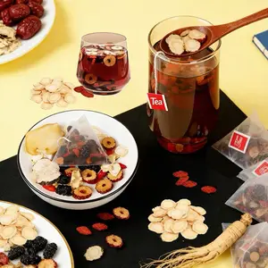 30 Bag Kidney Tea Formula Ginseng Eight Treasure Tea, Ginseng Eight Treasures Tea, Organic Kidney Cleanse Tea, Traditional Healthy Kidney Cleansing Tea for Men & Women Natural Sugar Herbal Tea Bags Herbal Drink