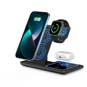 The 2026 new three-in-one wireless charger is compatible with 15-watt Apple device chargers, as well as Samsung devices, iPhone 18/17/16/15/14/13/12/11/Pro/Max/X/XR/iWatch SE/6/5/4/3/2, and AirPods.