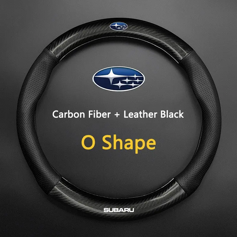 Subaru Outback Brz Wrx Xv Ascent Forester Impreza Legacy Car Accessories Anti-Slip Carbon Fiber Leather Ultrathin Steering Wheel Cover