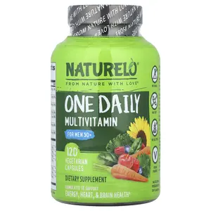 NATURELO One Daily Multivitamin For Men 50+, 120 Vegetarian Capsules