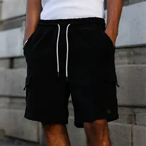 Men's shorts summer American retro loose corduroy five-point pants trendy brand short sports casual pants