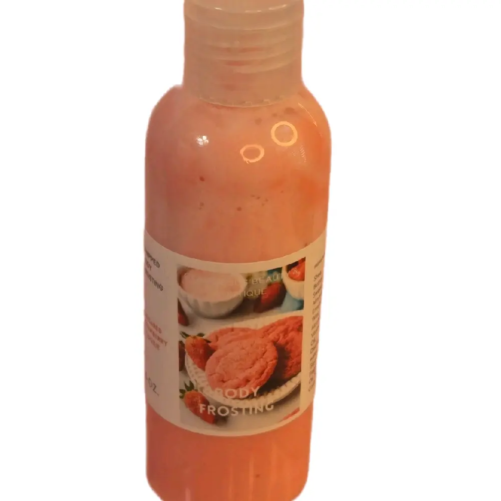 Sugared Strawberry Cookie Whipped Shea Butter Moisturizer 6 oz Handmade Body Lotion with Shea Butter & Sweet Almond Oil - Hydrating Formula for All Skin Types Gentle Non-Greasy Moisturizing
