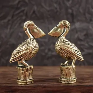 Pelican Ornament Figure Home Decor Tea Pet Big Billed Bird Ornament Office Tea Table Brass Ornament Decoratio Daigo Ornament