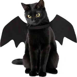 Adjustable Bat Wings Costume for Pets, Soft Polyester Material, Ideal for Cats and Small Dogs, Perfect for Halloween Role Play and Fun Dress-Up