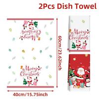 2pcs Christmas Dish Towels E