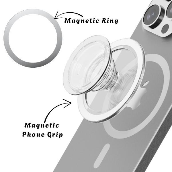 MagSafe Magnetic Phone Kindle E Reader Grip, Book Stack Pink Bow Coquette Concha Cherry Emotional Goose Pop Socket