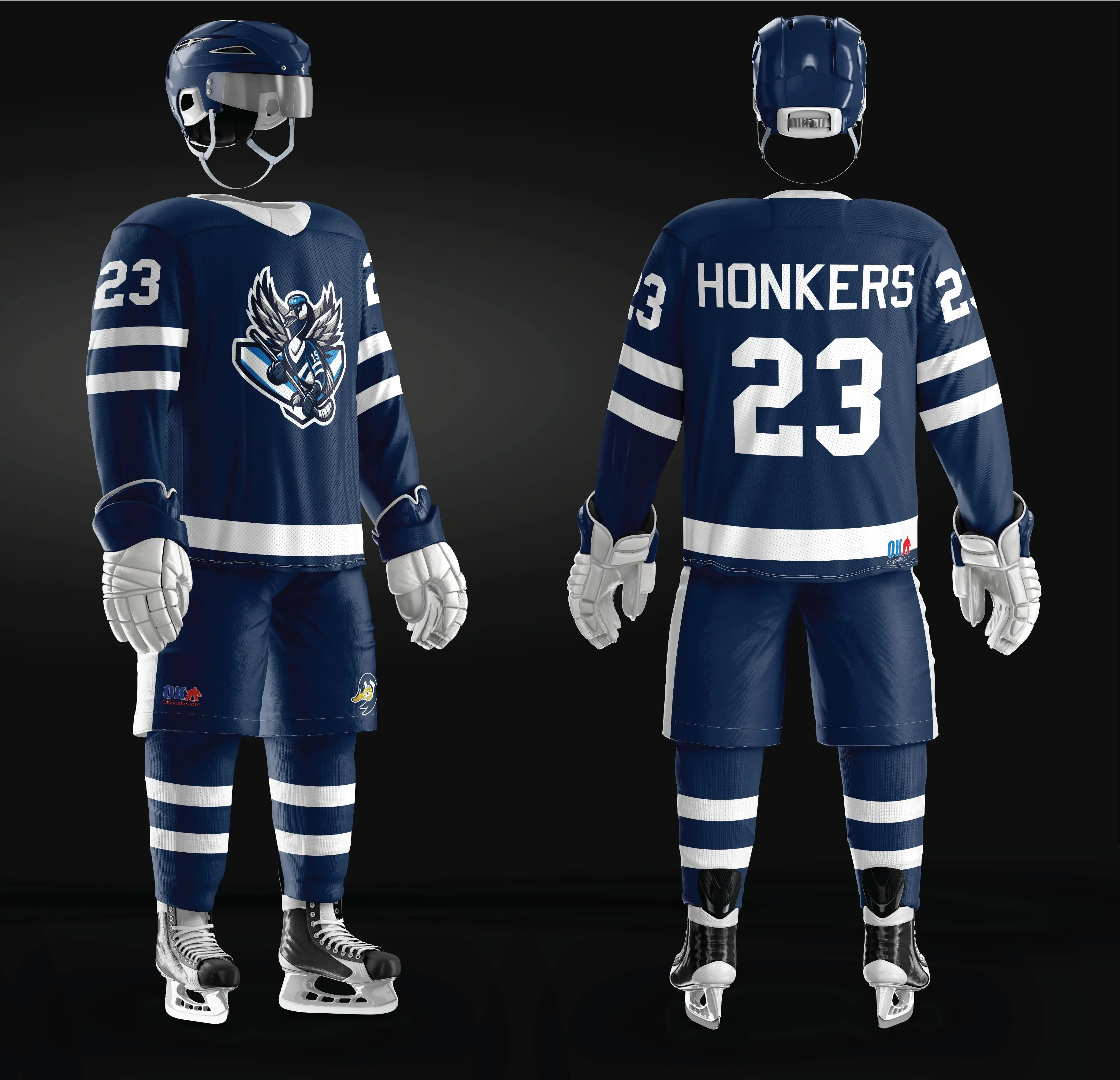 Honkers Ice Hockey Jersey - Canadian Goose Design, Summer Wear, Fully Sublimated, Bold Colors, Long Lasting, Goalie Cut Available