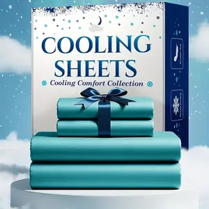 Cooling Sheets - Extra Deep Pocket Bed Sheet Set - Twin Full Queen King Sizes - Breathable Cooling Fabric - Hotel Soft Wrinkle Free - 4 Piece Complete Set - Secure Fit - Durable Easy Care