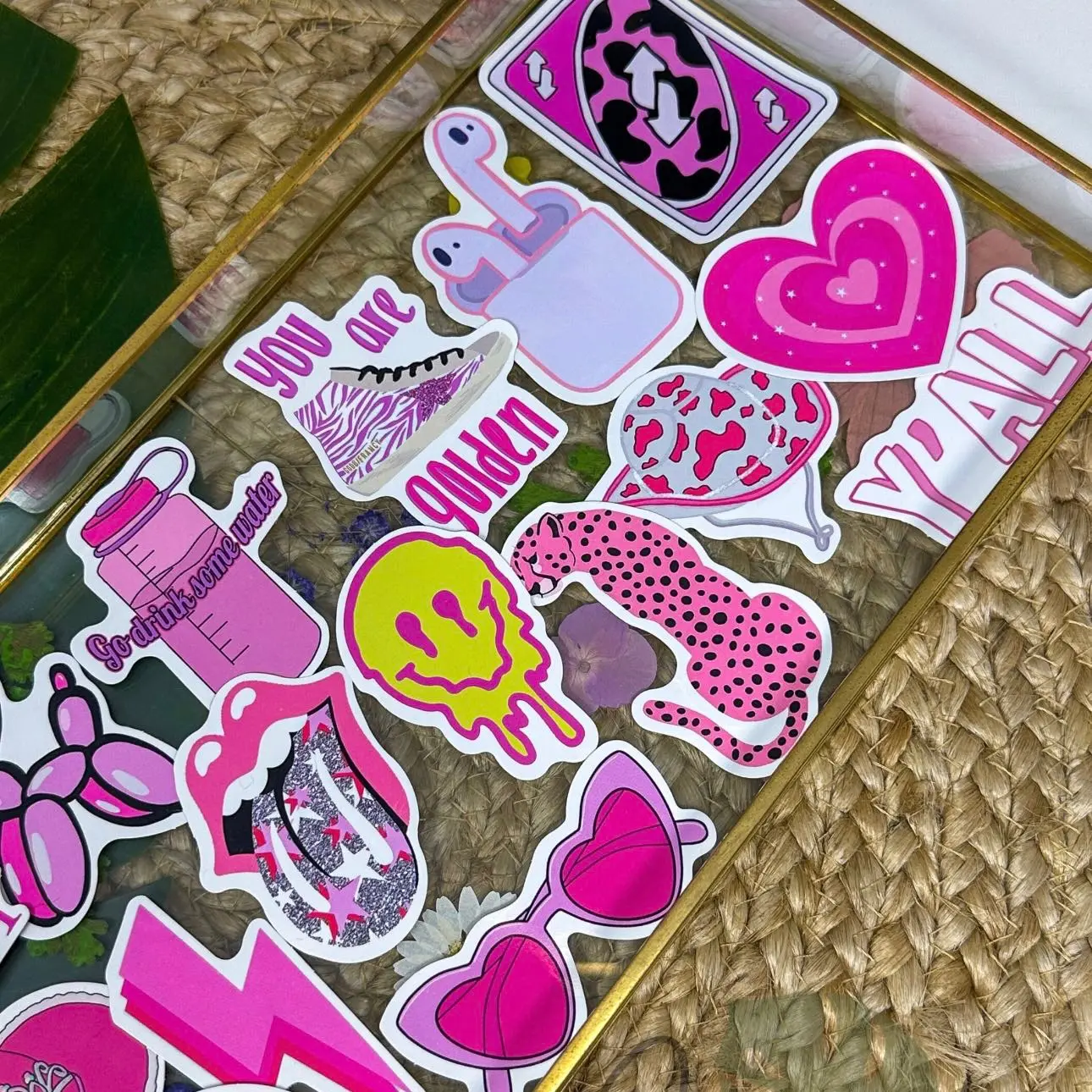 50 pack of Preppy Pink Stickers 50 pack of Preppy Pink Stickers