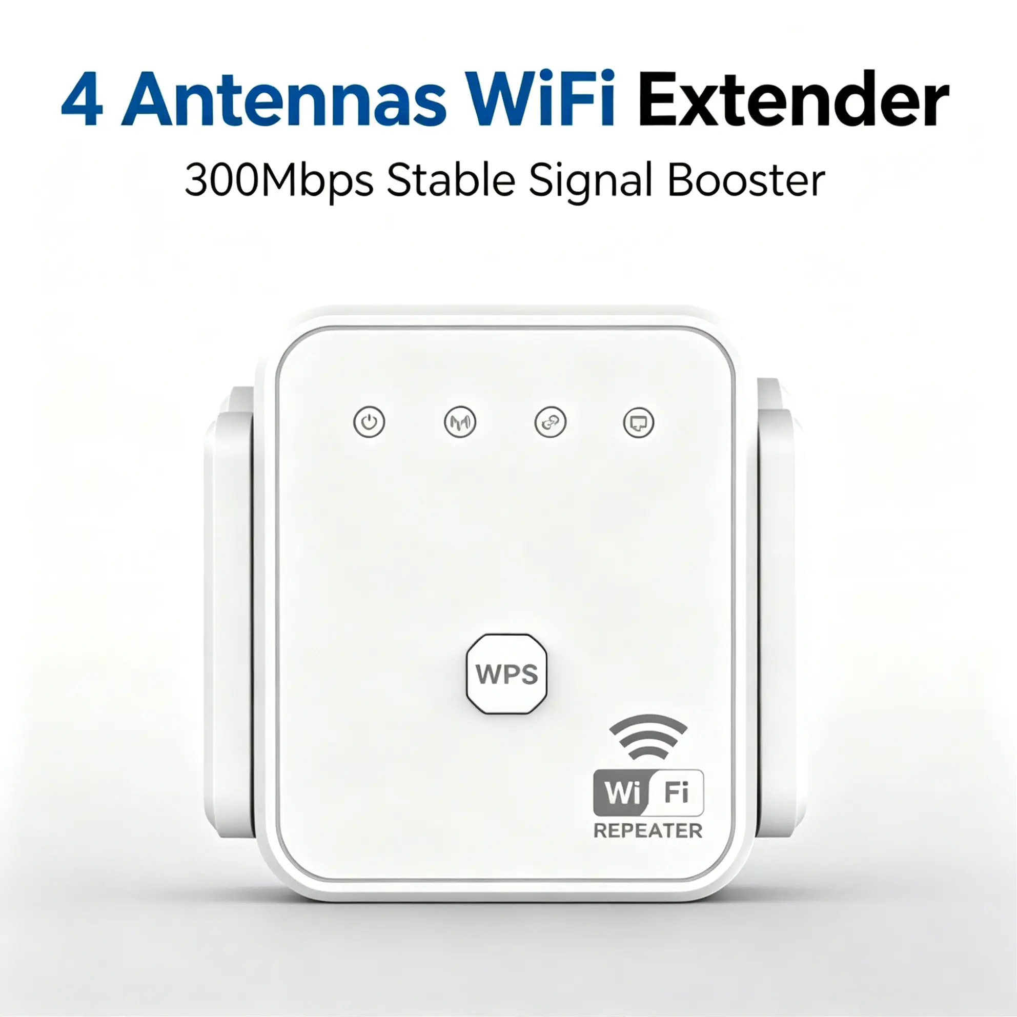 WiFi Extender WiFi Repeater 300Mbps WiFi Amplifier 2.4GHz WiFi Signal Enhancer with Repeater/AP Mode Ethernet Port White/Black