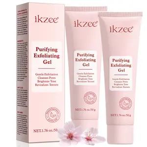 Ikzee Purifying Exfoliating Gel 2Pcs：Gentle for Face - Facial Peeling Gel Scrub for Face Cleans Dirt & Oils