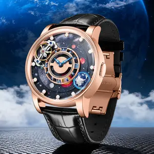 HANBORO Eight Planets Mechanical Watch Flywheel Swing Fully Automatic Men's Mechanical Watch Expensive Watch