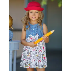 Do Your Thing Doodle Chambray Bodice Dress