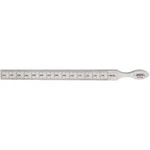 SPI 0.01 to 0.15 Inch Measurement, 1 Leaf Taper Gage 6-1/4 Inch Long x 7/16 Inch Wide, 0.001 Inch Graduation 14-179-6