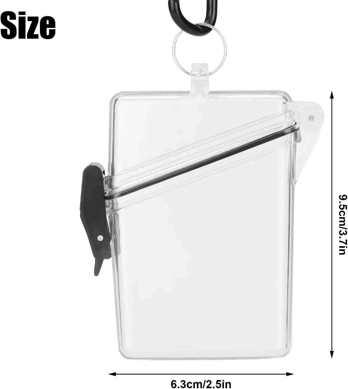 Transparent Clear Waterproof ID Card Badge Holder Case Waterproof Sports Case Vertical Badge Holders with Lanyard and Keychain,Identification Badges and Supplies, Identification Badges and Supplies