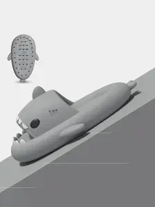 Cute Shark Design Slides, Casual Comfortable Home Slippers, Soft Non-slip Slippers for Indoor & Outdoor Wear, Fashionable Slides for Women & Men, Shoe, Thick Sole Slippers