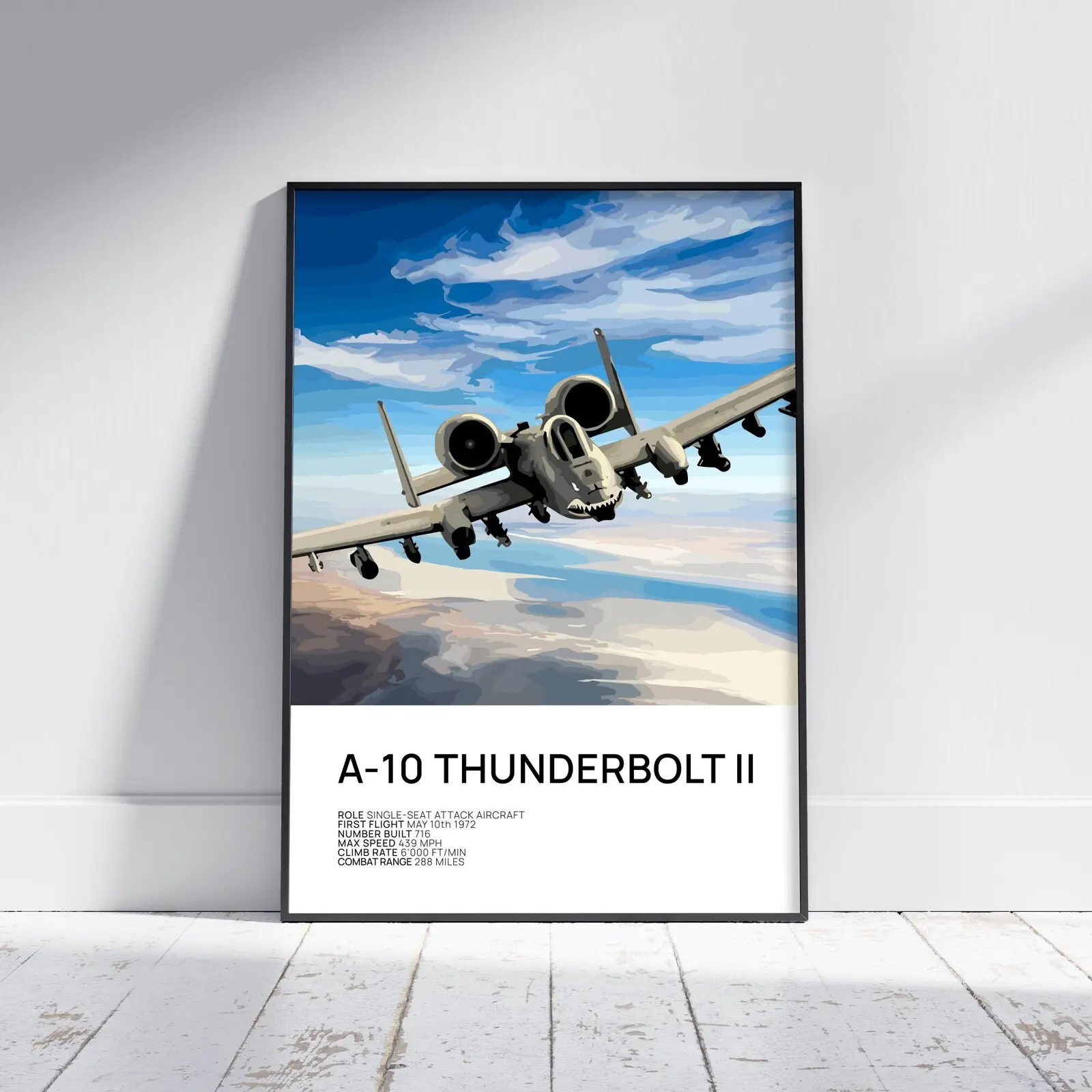 A-10 Thunderbolt II Poster, A-10 Warthog Print, Aviation Poster, Fighter Aircraft, Aviation Wallart, Aviation Gift, Aviation Artwork, Print Artistic Decor