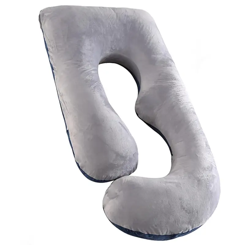 Sleeping pillow during pregnancy, J-shaped nursing pillow for pregnant women, abdominal support for pregnant women and side lying, detachable crystal