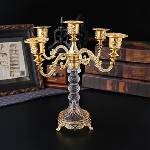Antique-Style Crystal Candelabra | Elegant Table Centerpiece | Royal Style Home Accent | Perfect Choice for Parties & Romantic Evenings